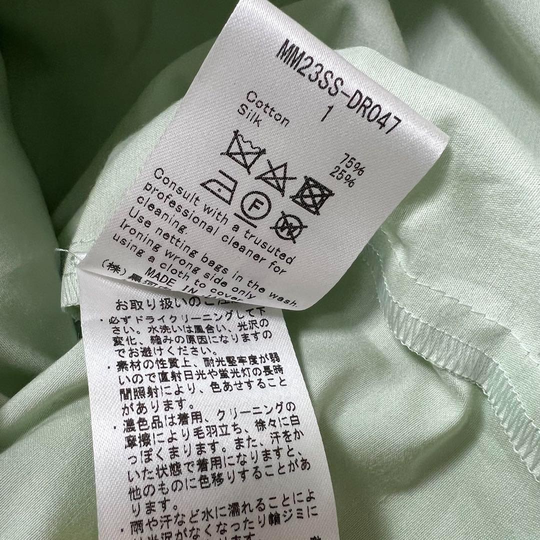 【試着のみ】近年品　マメクロゴウチ　ワンピース　ドレス　23SS マキシ丈　S