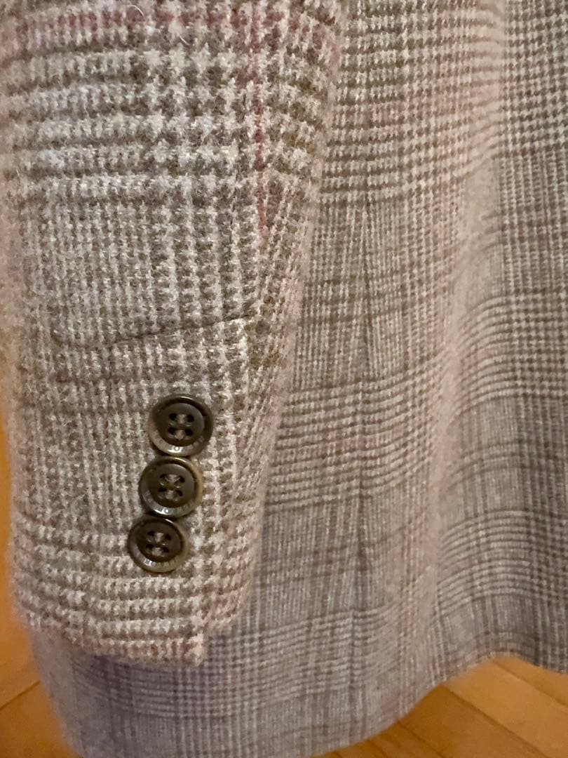 ニューヨーカー　コート　ジャケット チェック柄ダブル ブレストコート　13号