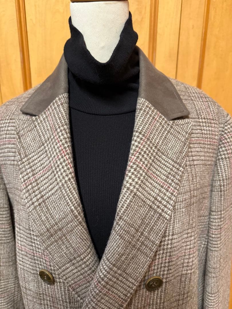 ニューヨーカー　コート　ジャケット チェック柄ダブル ブレストコート　13号
