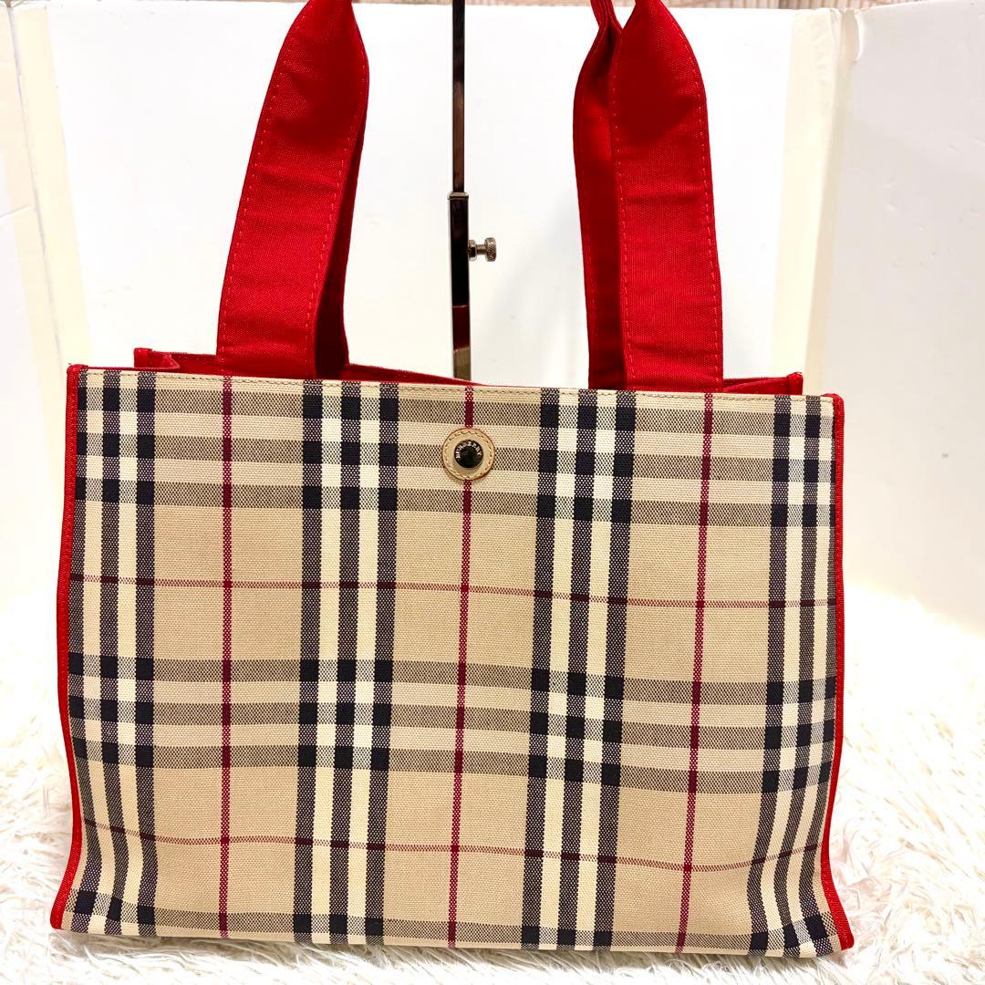 ✨美品✨BURBERRY LONDON バーバリーロンドンキャンバストートバッグ