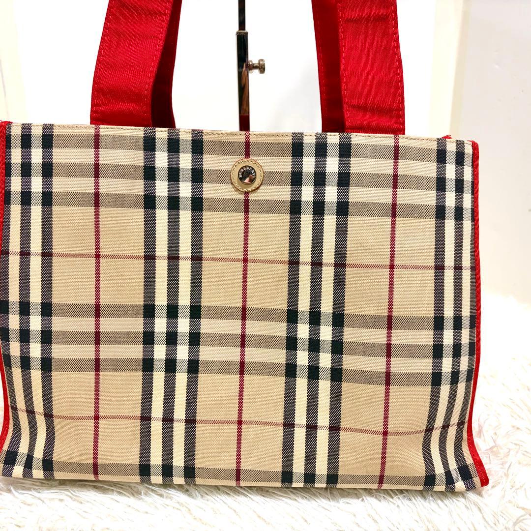 ✨美品✨BURBERRY LONDON バーバリーロンドンキャンバストートバッグ