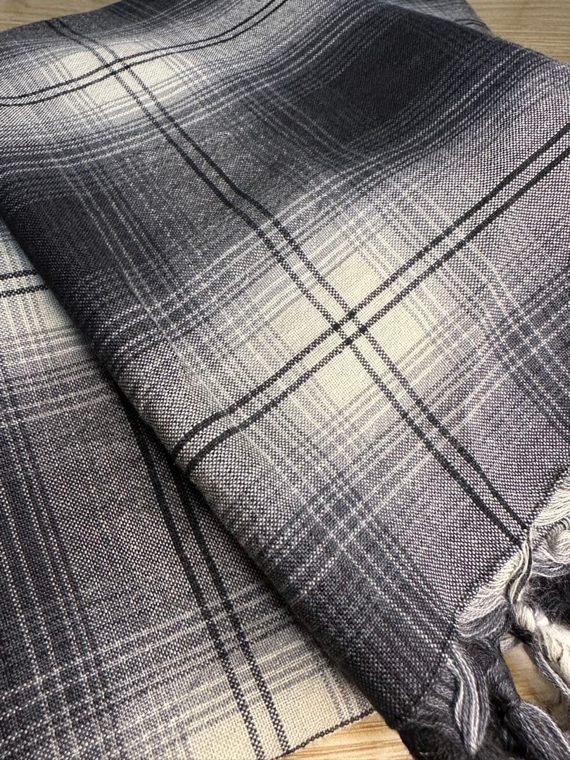 k*l様 ナンバーナイン オンブレチェック 巻きストール ウエスタン アフガン