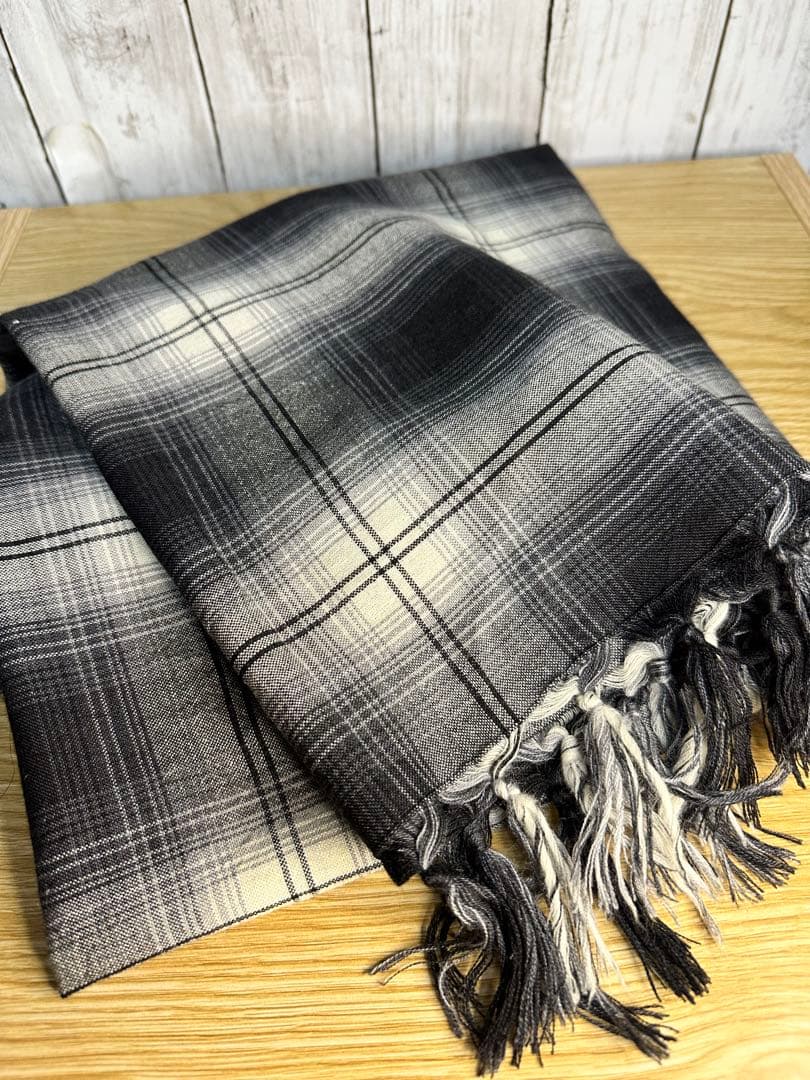 k*l様 ナンバーナイン オンブレチェック 巻きストール ウエスタン アフガン