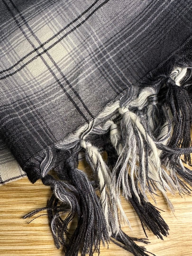 k*l様 ナンバーナイン オンブレチェック 巻きストール ウエスタン アフガン