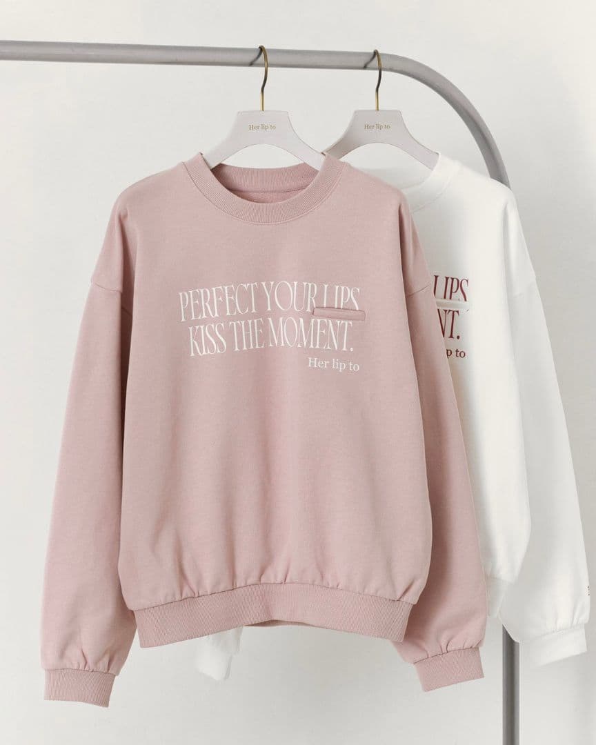 【新品未使用】LIP TO LOVE SWEATSHIRT ROSE