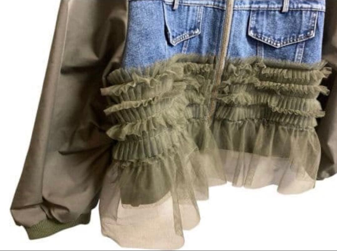 新品MICALLE MICALLE フリル付きジャケットブルゾン　ヤマダヤ　完売