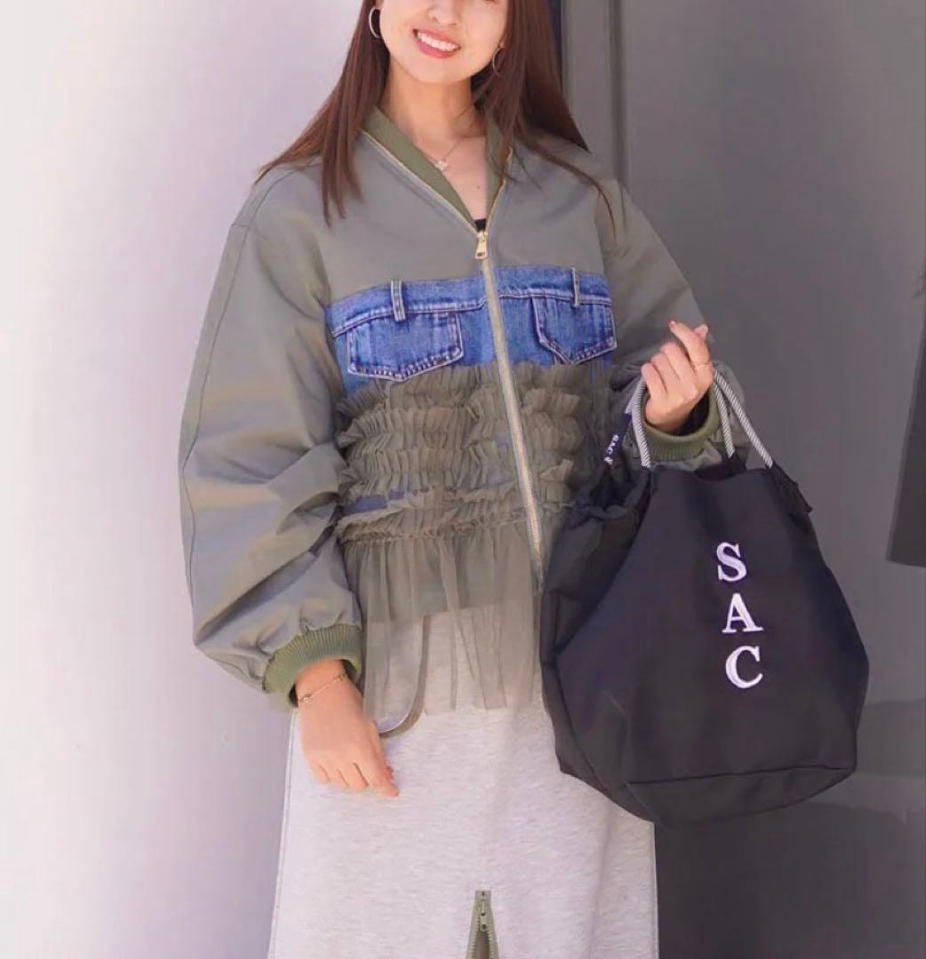 新品MICALLE MICALLE フリル付きジャケットブルゾン　ヤマダヤ　完売