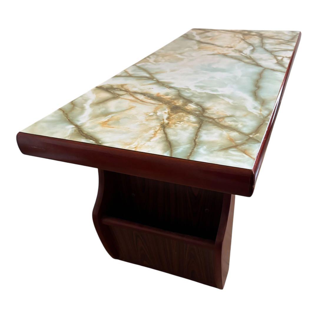 昭和レトロ 大理石柄 木製センターテーブル 応接間 アンティーク古家具