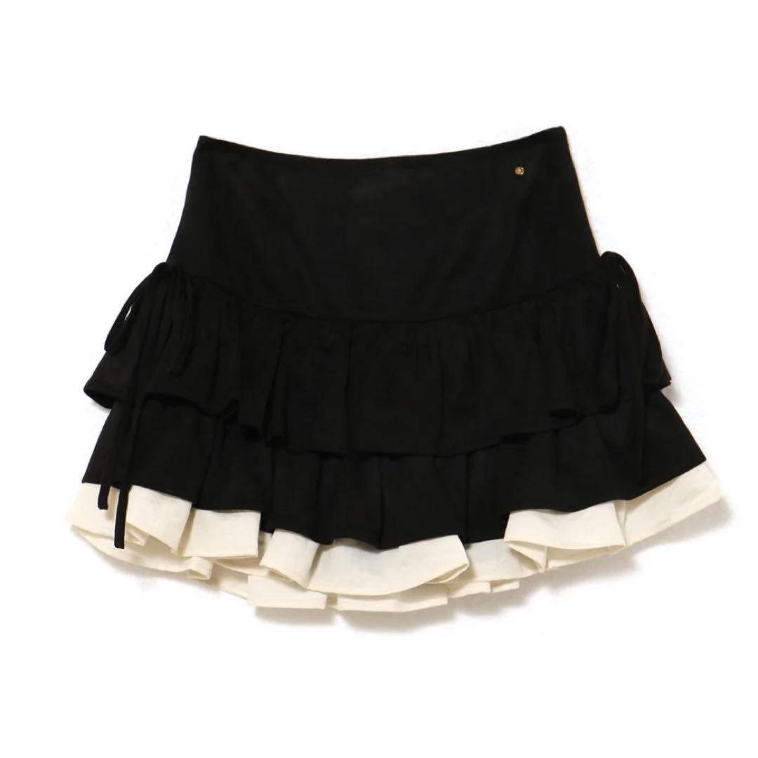 andmary ♥ Mel gather skirt black Sサイズ