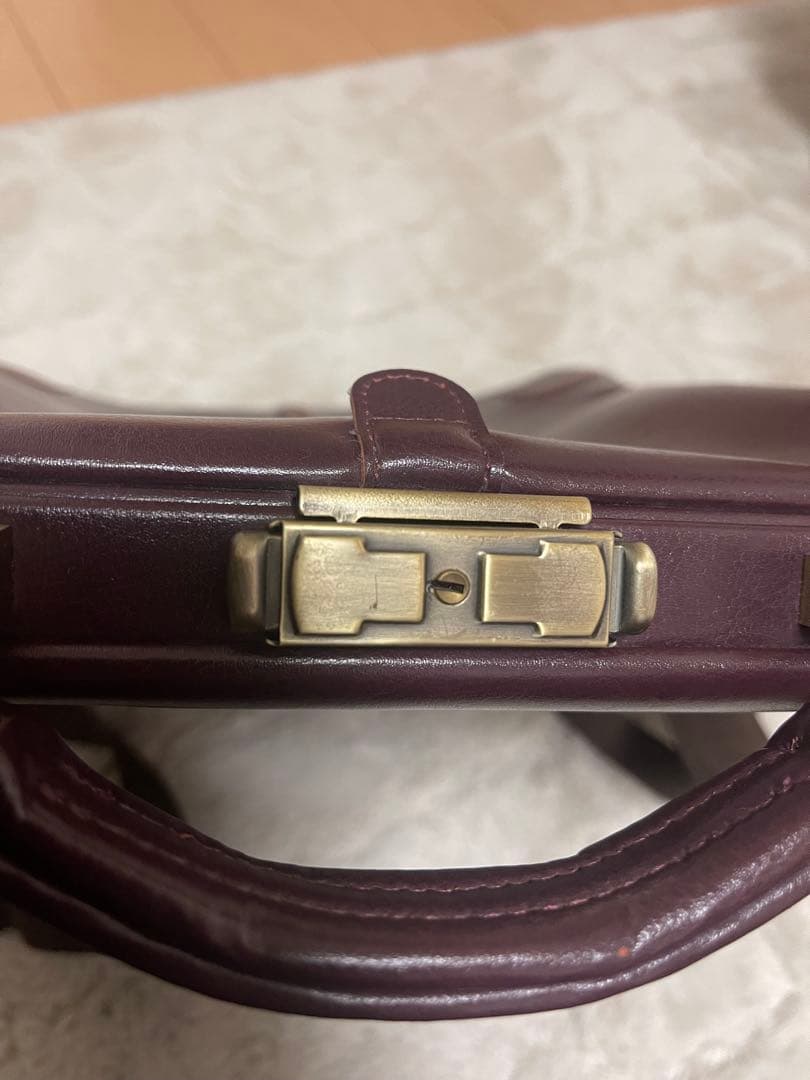 【取置き】バーガンディレザー ビジネスバッグ