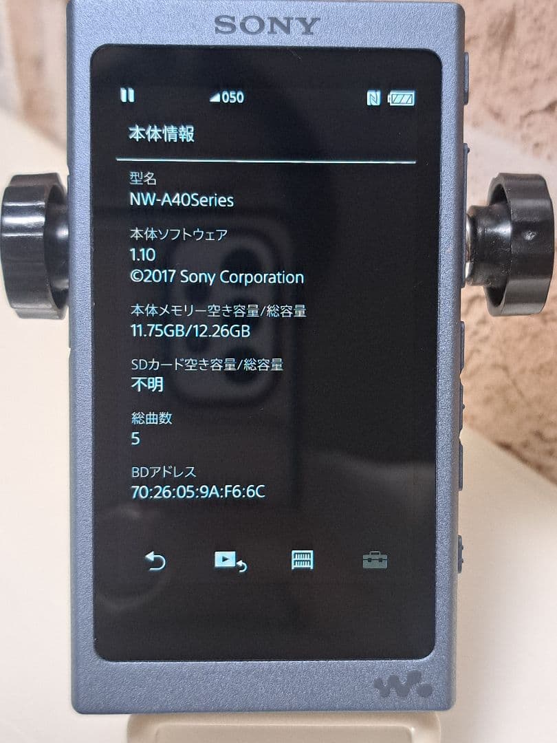 【美品】ウォークマン NW-A45 ムーンリットブルー　充電ケーブル付き