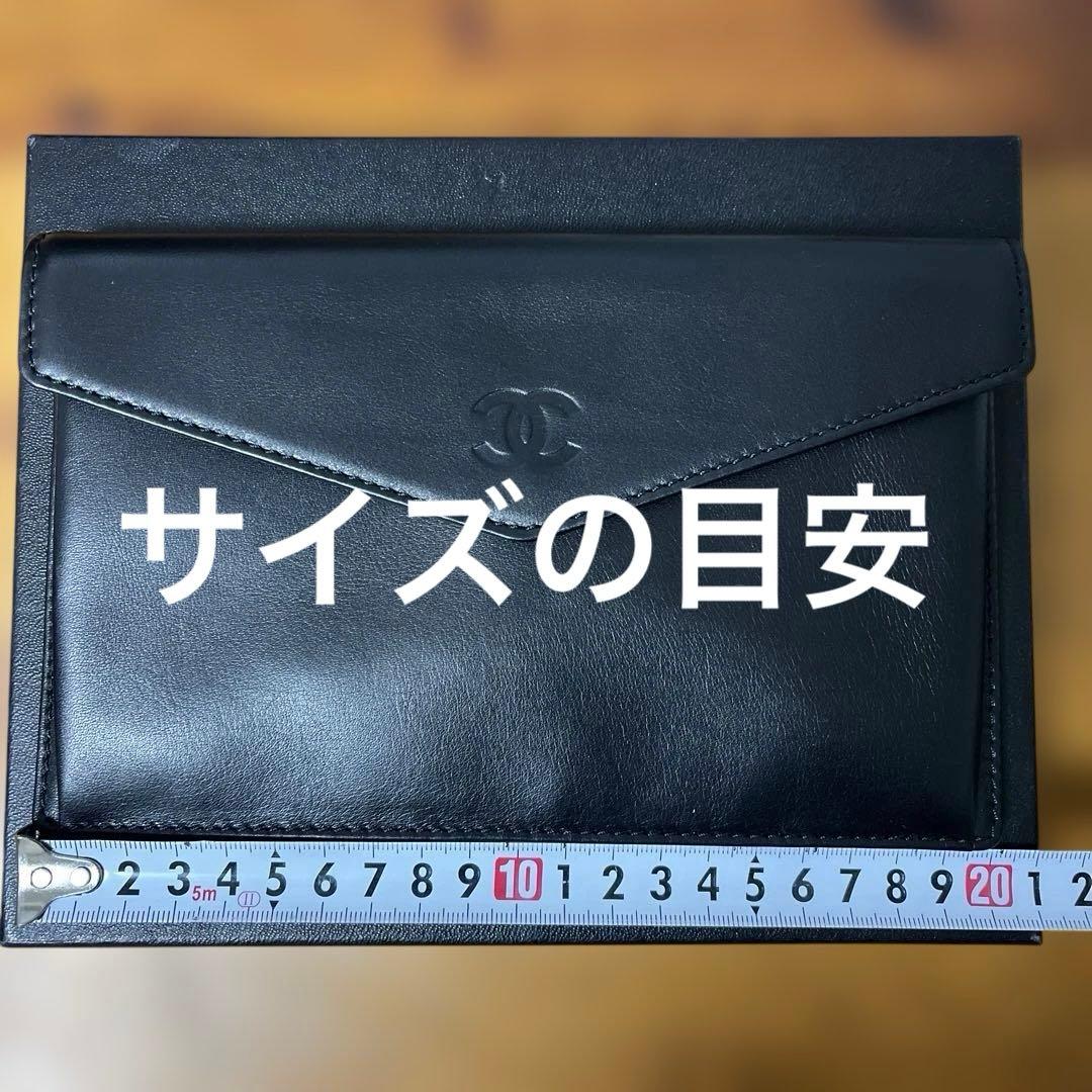 【未使用】CHANEL レザー 長財布 ブラック 箱・カード付