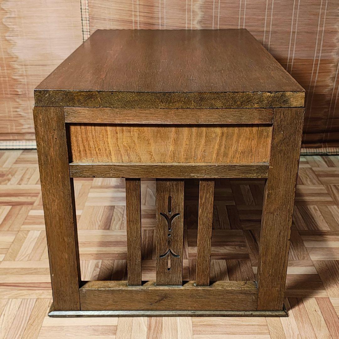 文机　小引き出し2杯　座卓　昭和レトロ　古家具