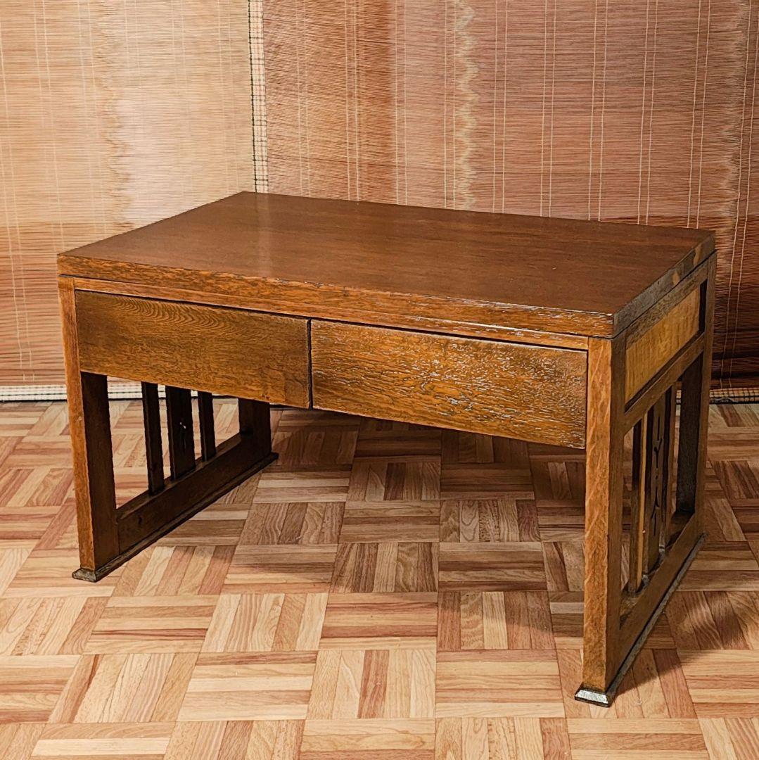 文机　小引き出し2杯　座卓　昭和レトロ　古家具