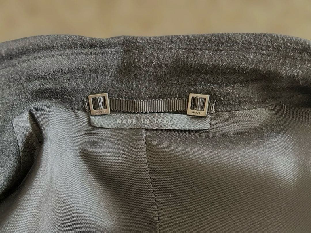 レア品！！GUCCI グッチ　カシミア混　チェスターコート（ベルト付）　黒