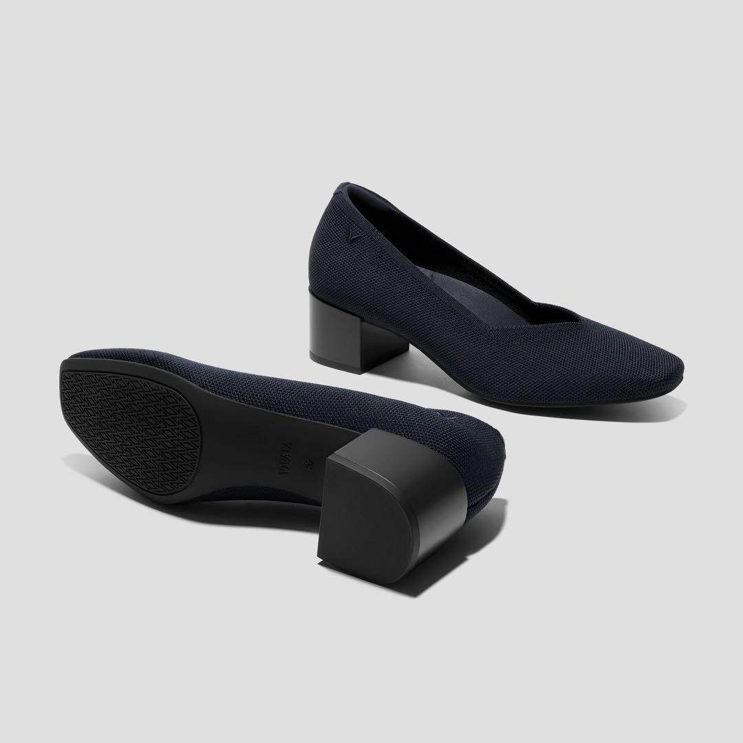 値下げ　VIVAIA スクエアトゥ ストレスフリー ブロックヒール ネイバー