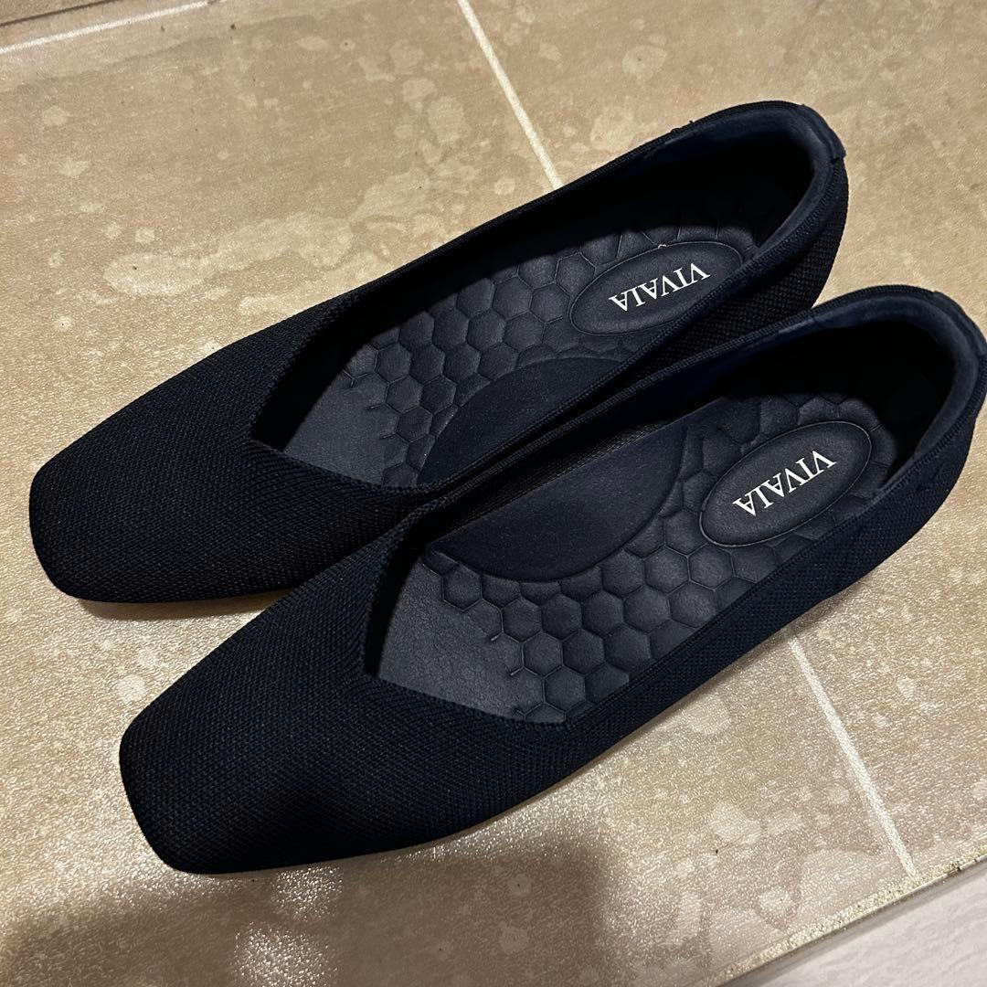 値下げ　VIVAIA スクエアトゥ ストレスフリー ブロックヒール ネイバー