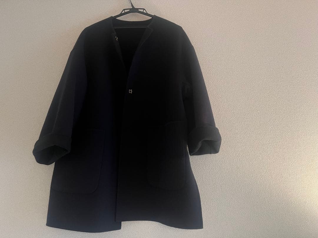 UNITED ARROWSバイカラー リバー ミドルコート