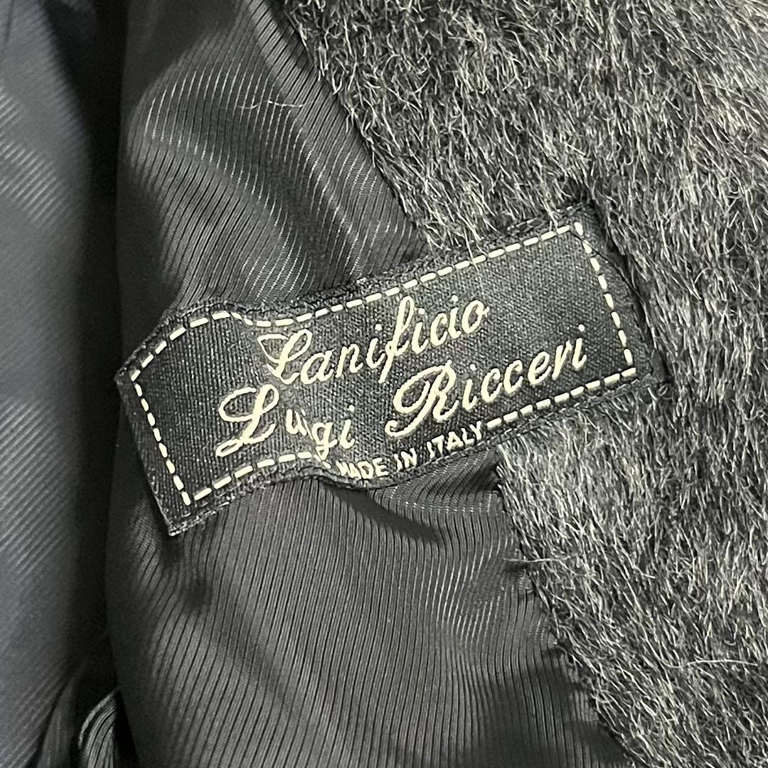 希少　日本製　アルパカ　マキシ丈　ロング　チェスターコート　ブラック