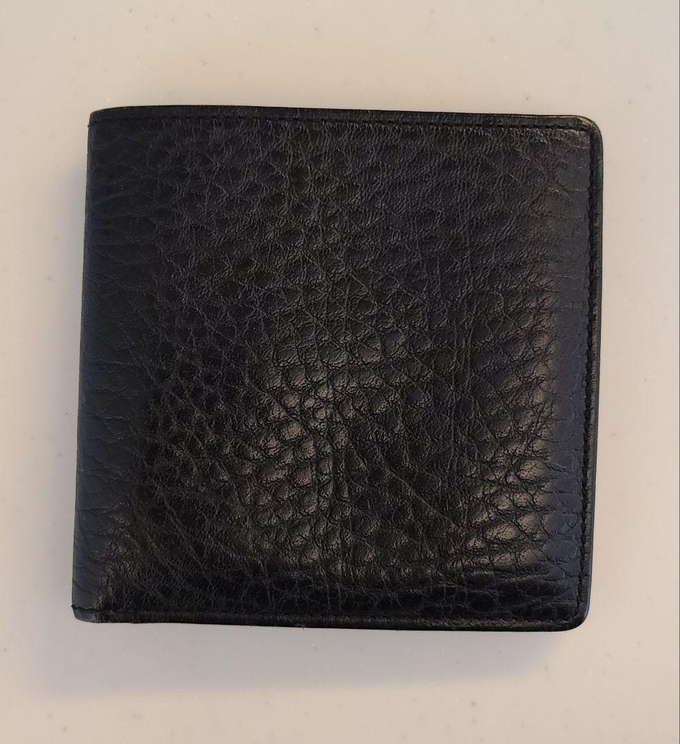BURBERRY　バーバリー　折り財布　メンズ　牛革　ブラック