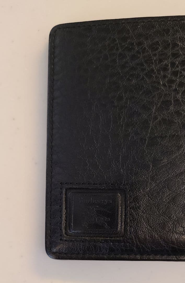 BURBERRY　バーバリー　折り財布　メンズ　牛革　ブラック