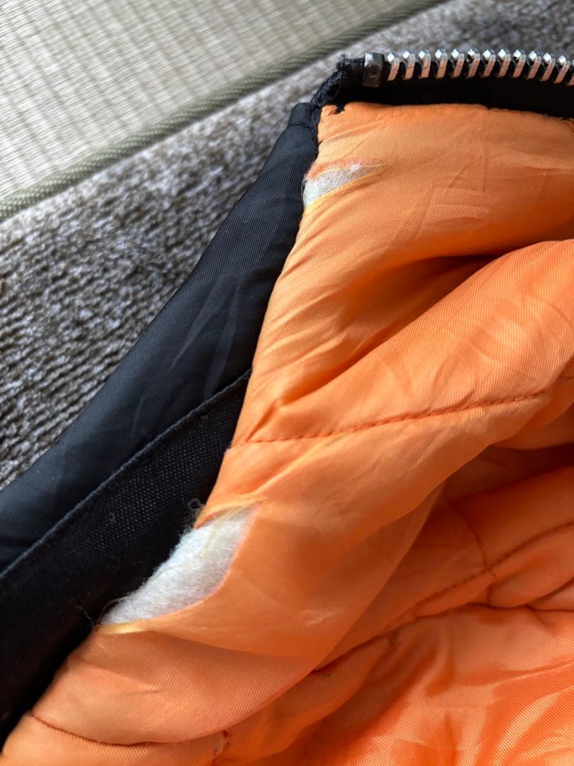 Schott CWU-Rフライトジャケット 黒 XL〜2XL相当 裏地オレンジ