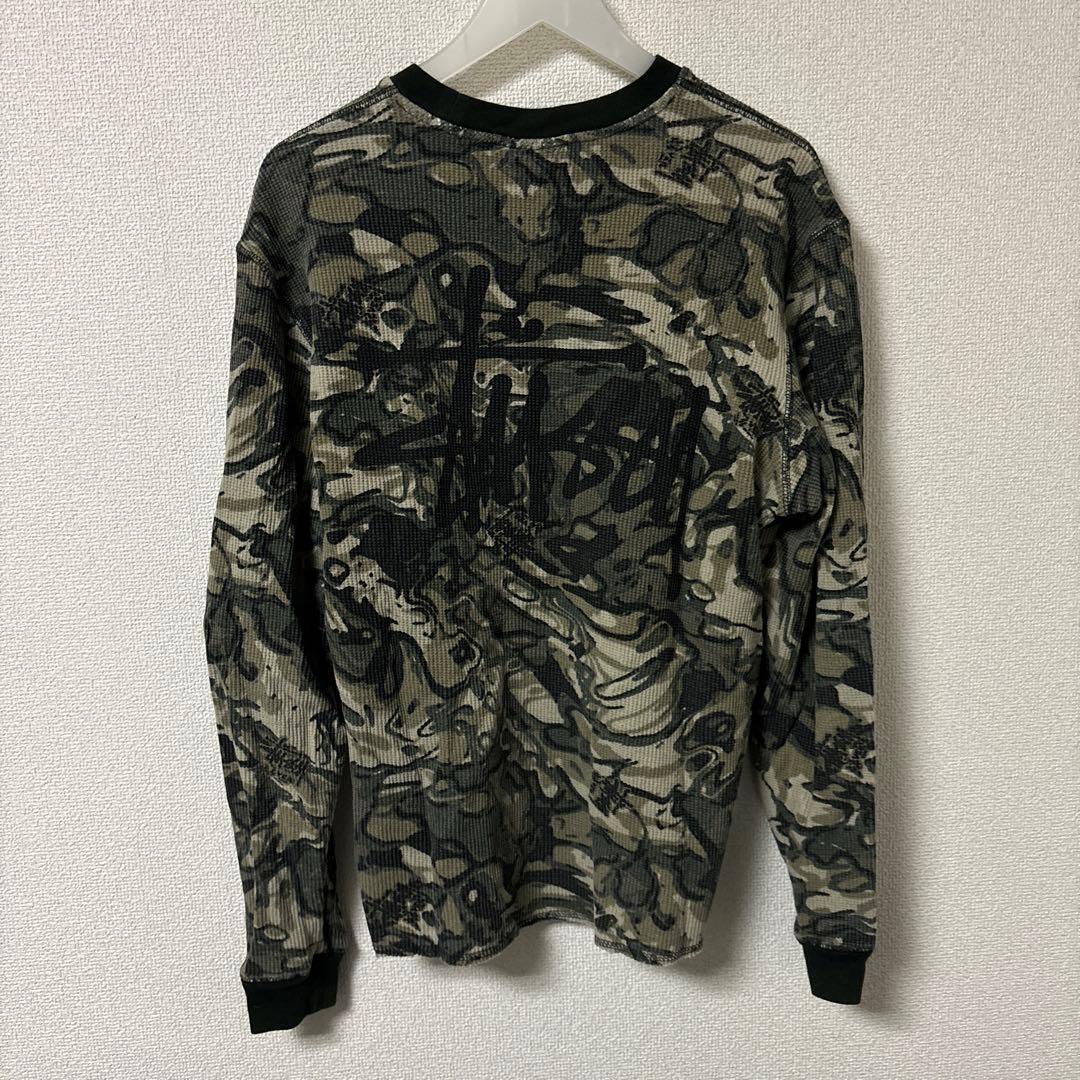 Stussy カモフラージュ サーマルロンT