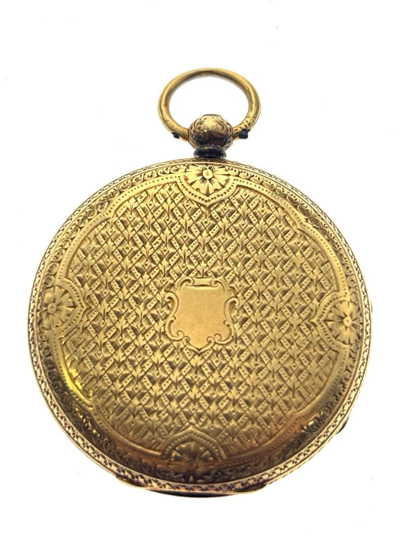 H*e様 [17277]John Hall製 懐中時計　18K 金無垢　鍵巻き式