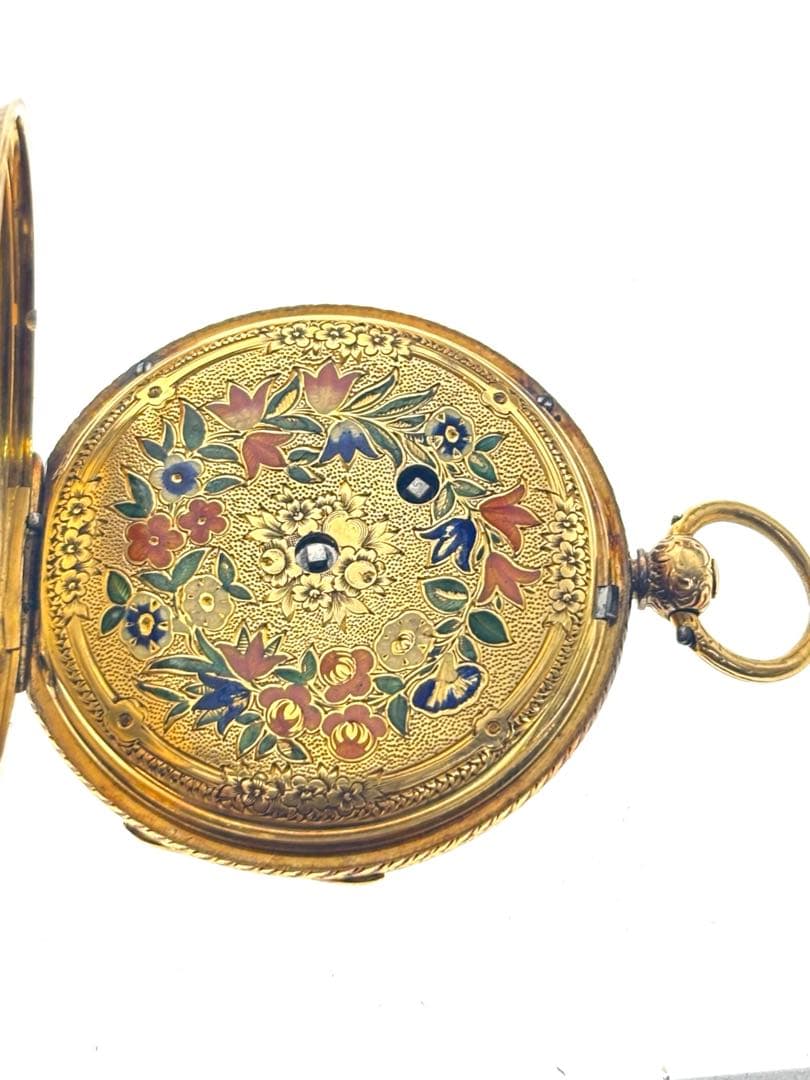 H*e様 [17277]John Hall製 懐中時計　18K 金無垢　鍵巻き式