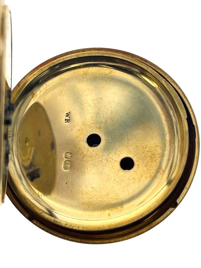 H*e様 [17277]John Hall製 懐中時計　18K 金無垢　鍵巻き式