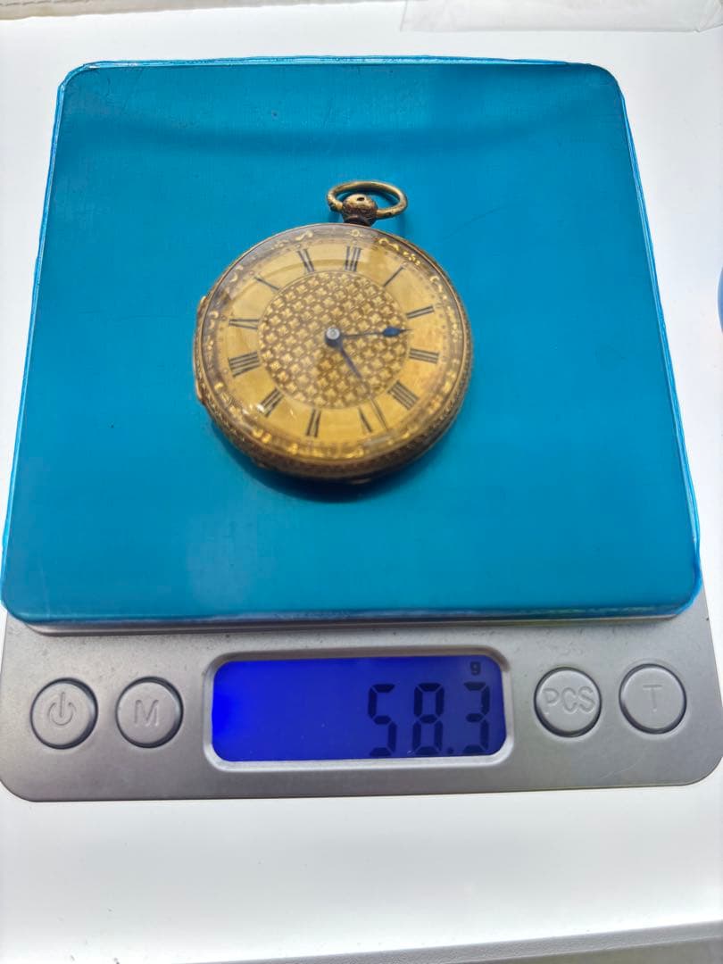 H*e様 [17277]John Hall製 懐中時計　18K 金無垢　鍵巻き式