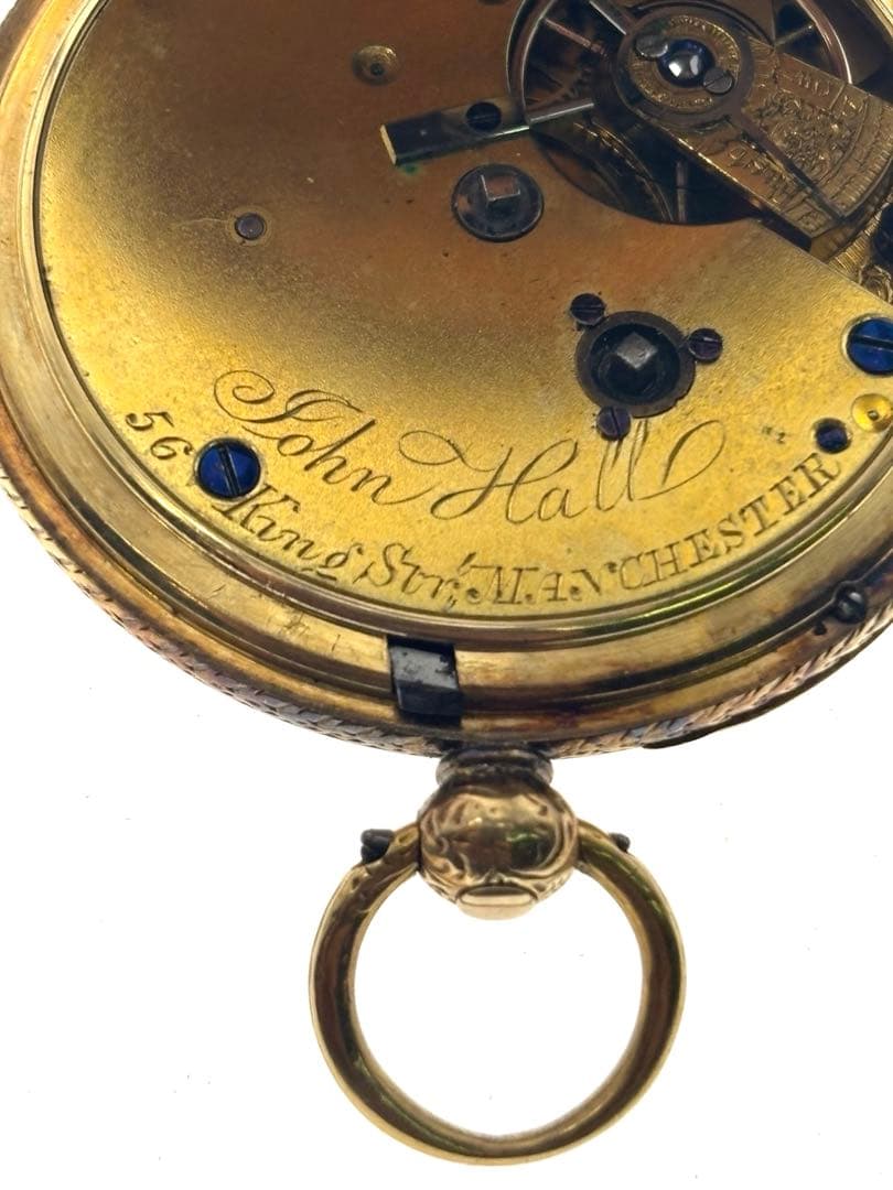 H*e様 [17277]John Hall製 懐中時計　18K 金無垢　鍵巻き式