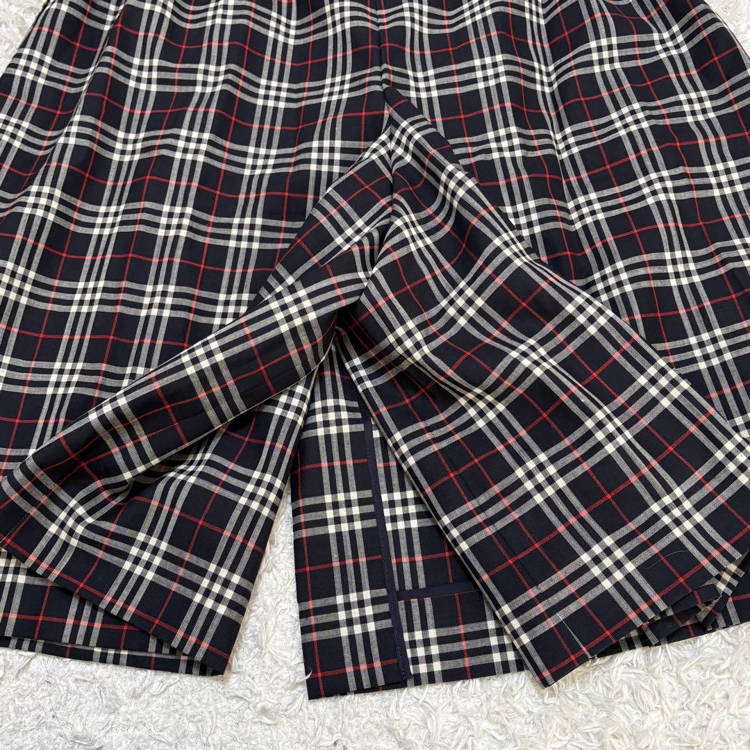 【希少✨美品】バーバリーズ ノバチェック キュロット 巻きスカート風 17号