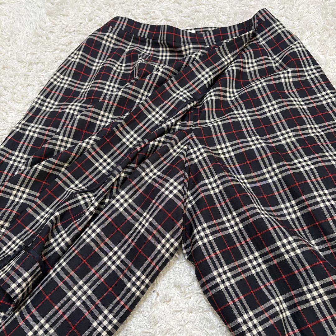 【希少✨美品】バーバリーズ ノバチェック キュロット 巻きスカート風 17号