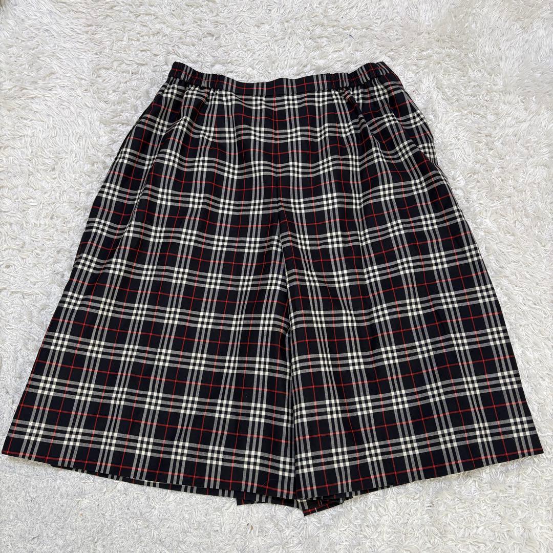 【希少✨美品】バーバリーズ ノバチェック キュロット 巻きスカート風 17号