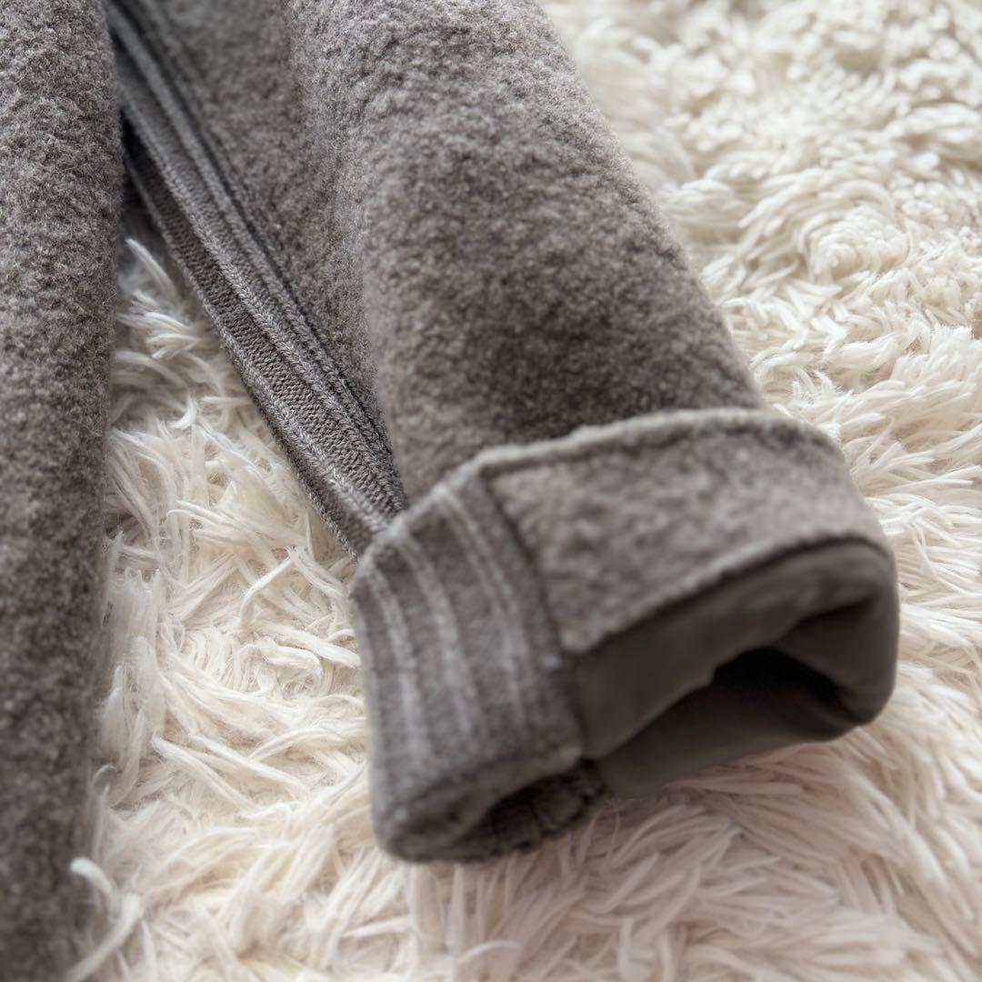 イタリア高級ブランド トランジット リアルレザー ウールコート異素材 グレー M