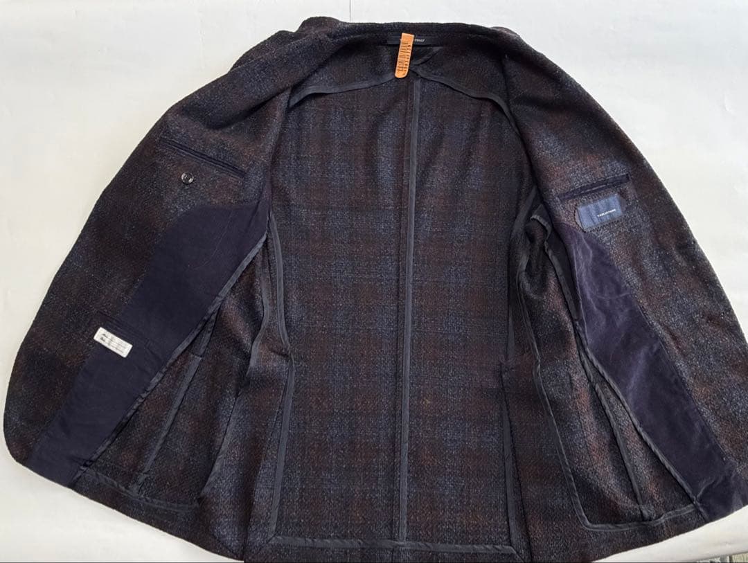 【美品】TAGLIATORE チェック柄ジャケット 46(M相当) イタリア製