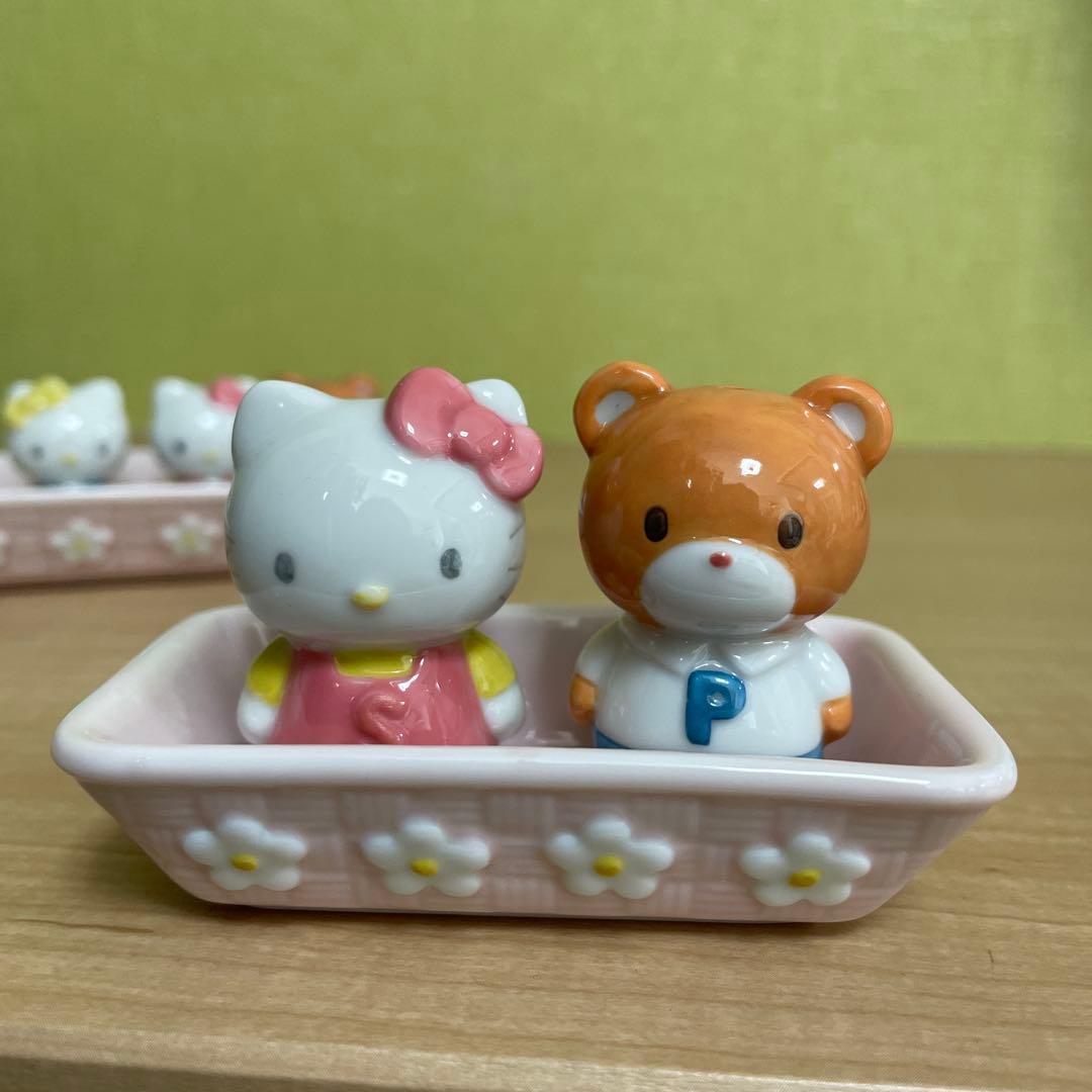 ハローキティ　希少　箸置き　調味料入れ　レア　レトロ　HELLO KITTY