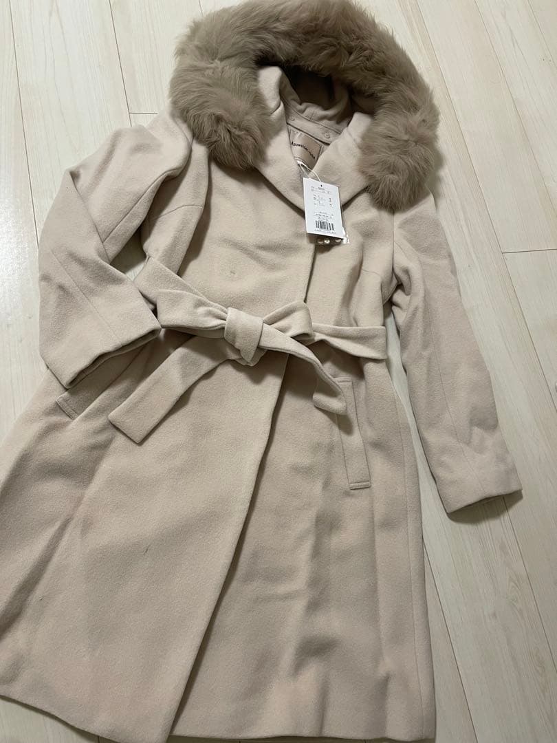 【新品未使用】アプワイザーリッシェ ファーコート ピンクベージュ 1 S