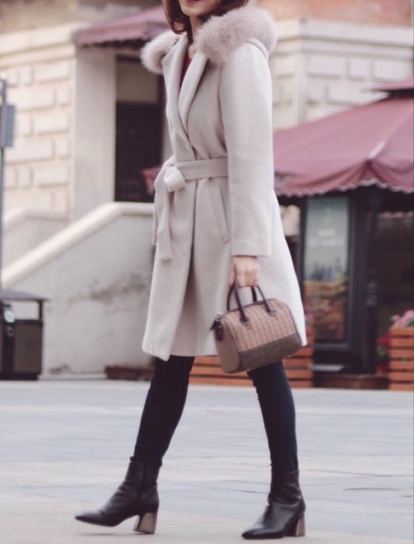 【新品未使用】アプワイザーリッシェ ファーコート ピンクベージュ 1 S