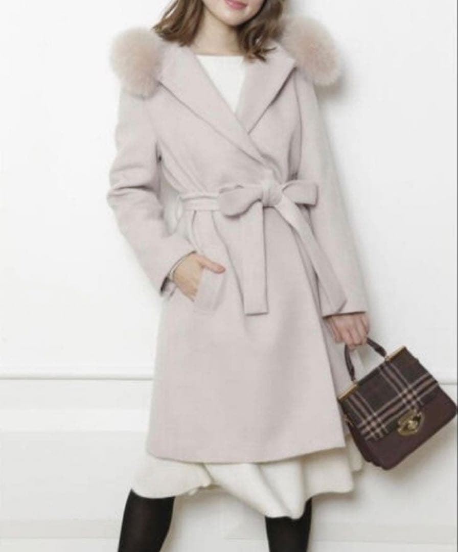 【新品未使用】アプワイザーリッシェ ファーコート ピンクベージュ 1 S