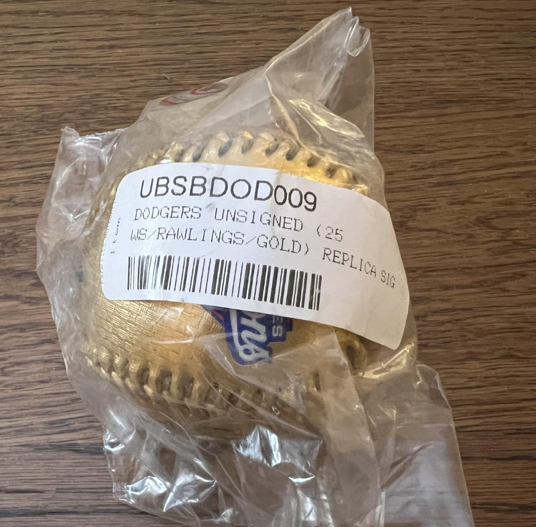 ドジャース ワールドシリーズ 2025 優勝 プリント サイン ボール ゴールド
