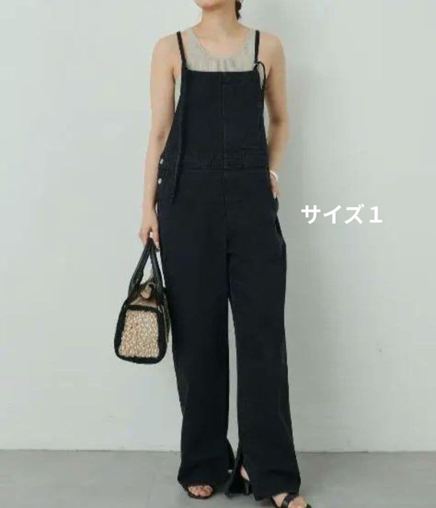 デニムサロペット　ブラック　GALLARDAGALANTE(ガリャルダガランテ