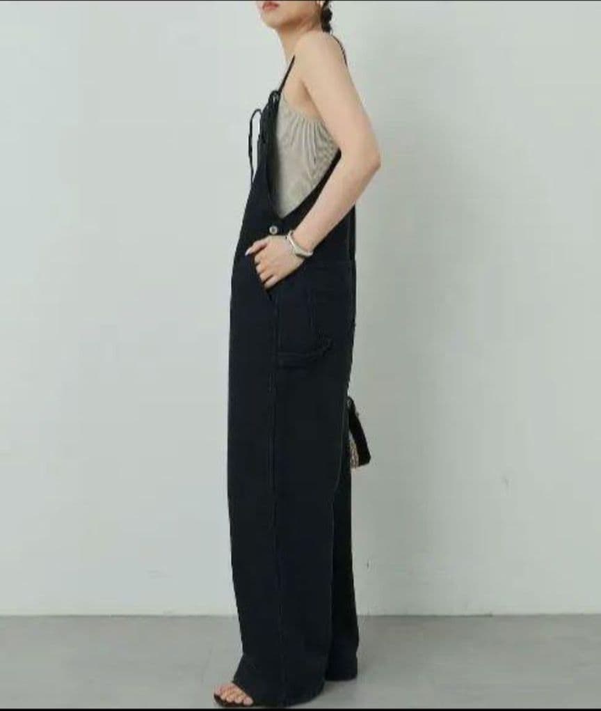 デニムサロペット　ブラック　GALLARDAGALANTE(ガリャルダガランテ