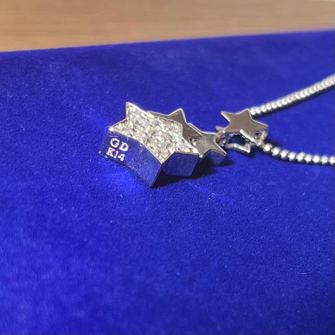 【お値下げ中】K14 ゴールド スターモチーフ ネックレス