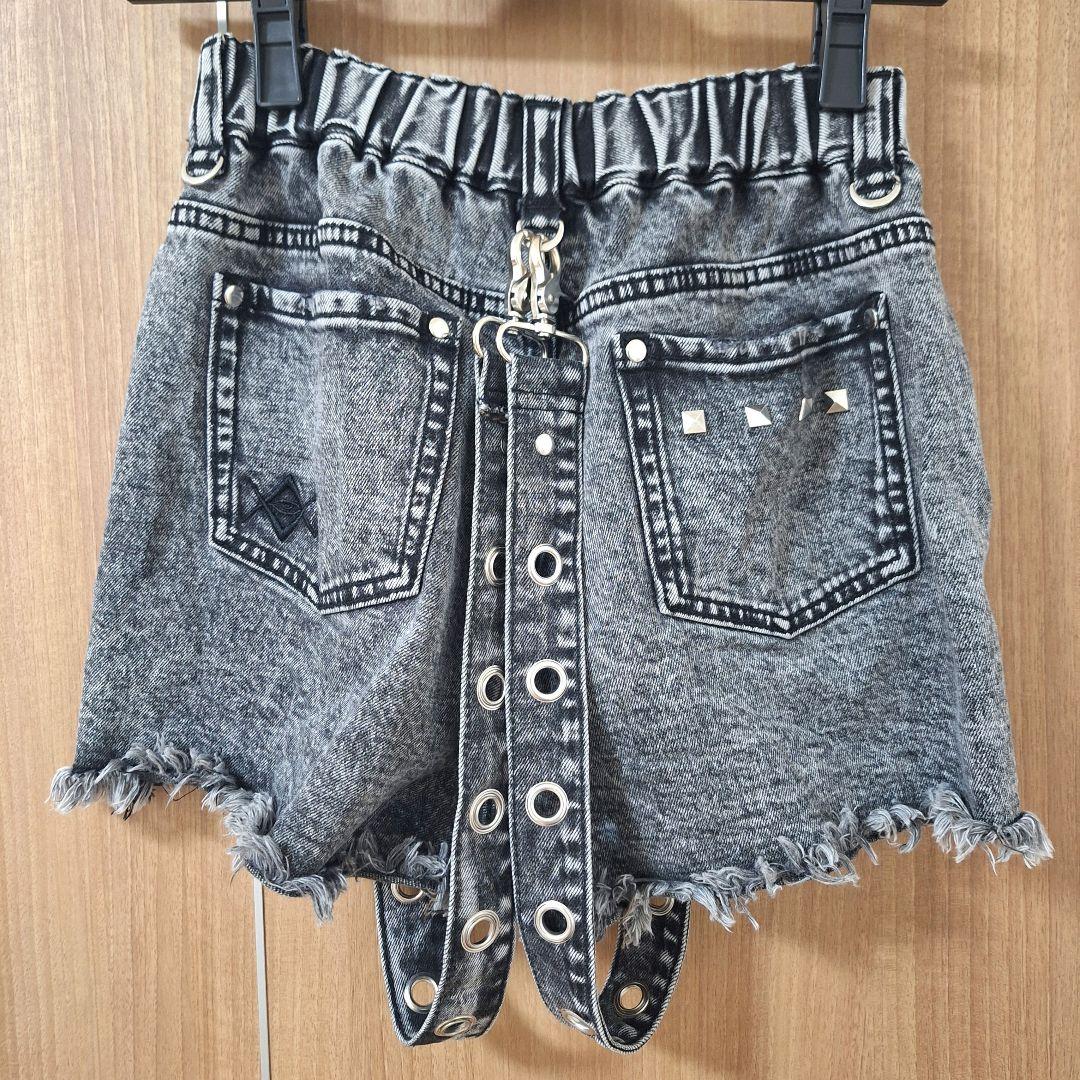 レフレム　サスペンダー付きデニムショーツ