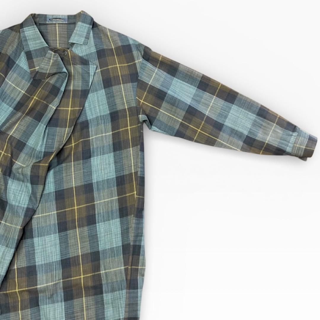 【希少＆美品】ISSEY MIYAKE チェック柄 変形 ワンピース M 筆タグ