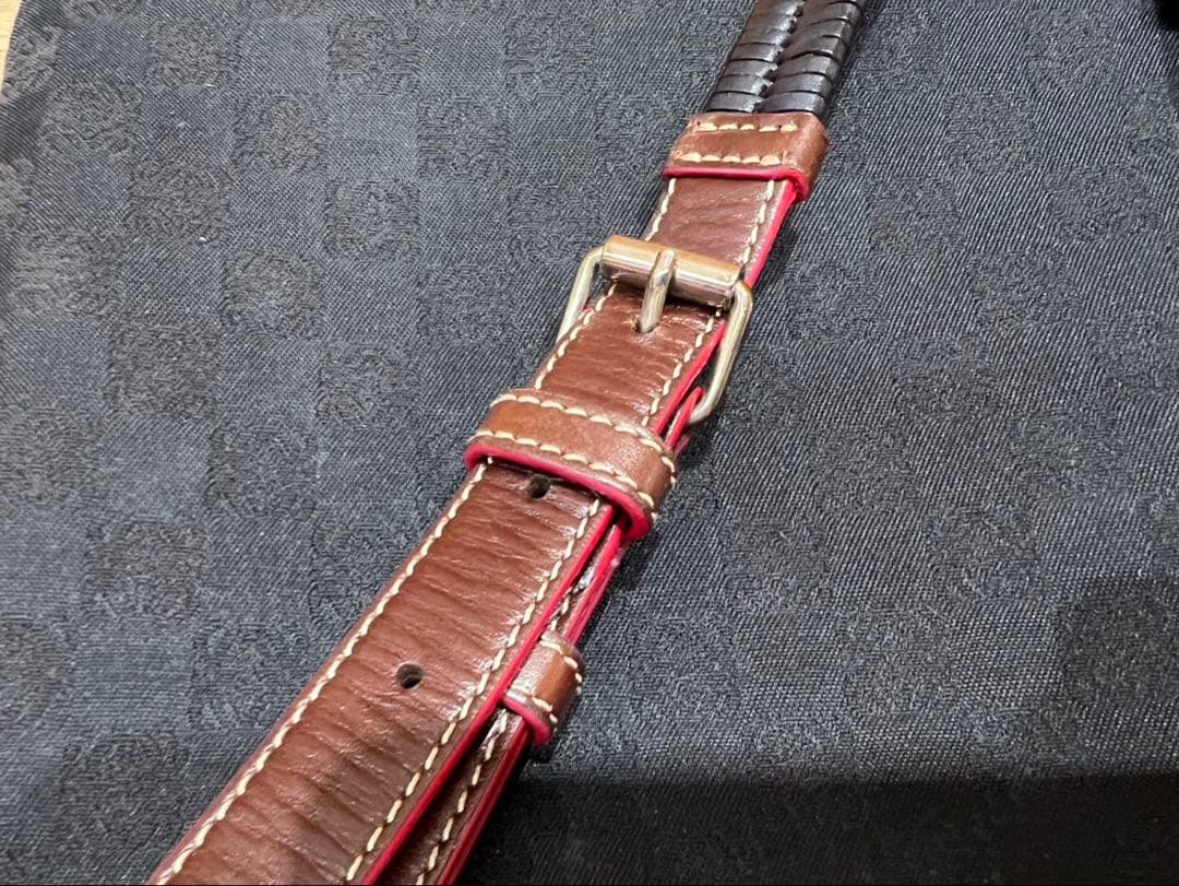 LOEWE ロエベ サコッシュ　ショルダーバッグ キャンバス　レザー　総柄　黒