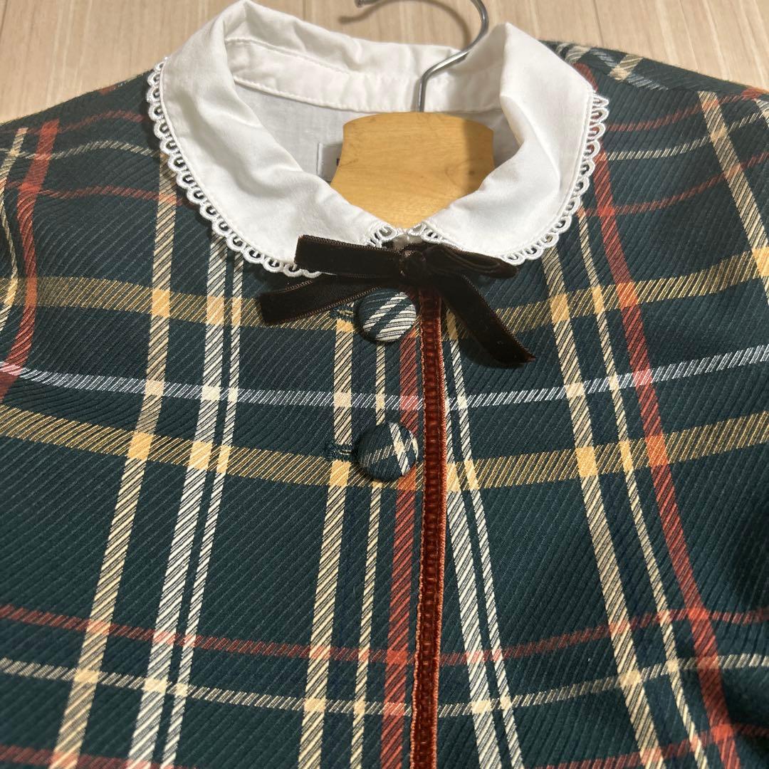 B:MING ネイビー系チェック フォーマルスーツ 120㎝　卒業、卒園、入学