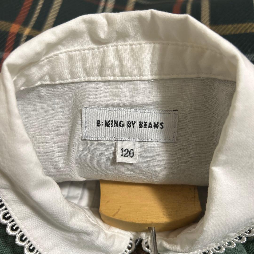 B:MING ネイビー系チェック フォーマルスーツ 120㎝　卒業、卒園、入学